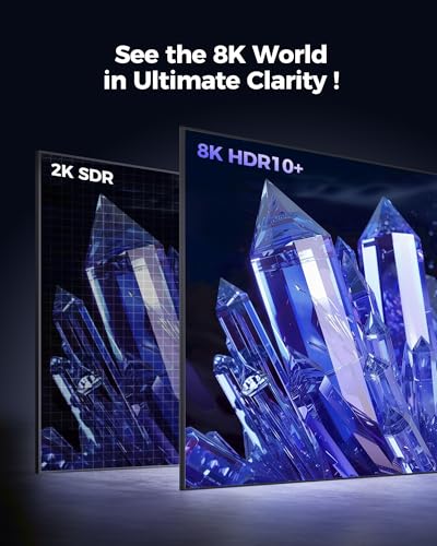 Silkland 8K HDMI eARC/ARC Cable 2.1, 3.3FT Certified Ultra High Speed HDMI® Cable [8K@60Hz, 4K@120Hz] Dolby Atmos Vision, 48Gbps, HDR, HDCP Compatible for Samsung/Vizio/SoundBar/Roku TV/BluRay - color: Black, size: 3.3 Feet, style: 1-Pack