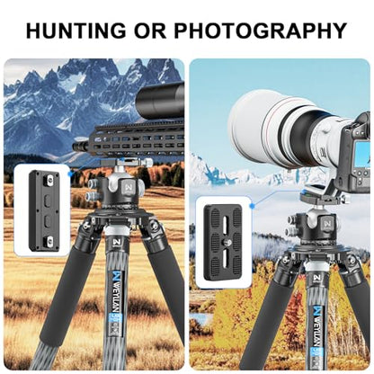 Low Profile Ball Head 55mm Tripod Ball Head Panoramic Tripod Head, CNC All Metal Tripod Camera Head for Tripods, WEYLLAN CH55 with Mlok Rail Arca Swiss Quick Release Plate, Max Load 88lbs/40kg - size: 55mm