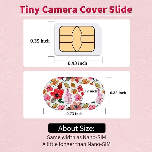 Laptop Camera Cover Slide Cute, Ultra Thin Webcam Cover for iPhone iPad MacBook Pro Computer iMac Cell Phone PC Accessories, Camera Blocker Slider, Great for Privacy - Flowers (3*Flowes) - color: Flowes