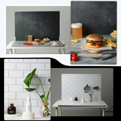 Product Photography Backdrops, 23x35inch 10 Pcs 20 Patterns Photo Backdrop Board, Double-Sided Waterproof Flat Lay Background Paper for Food, Jewelry, Cosmetics