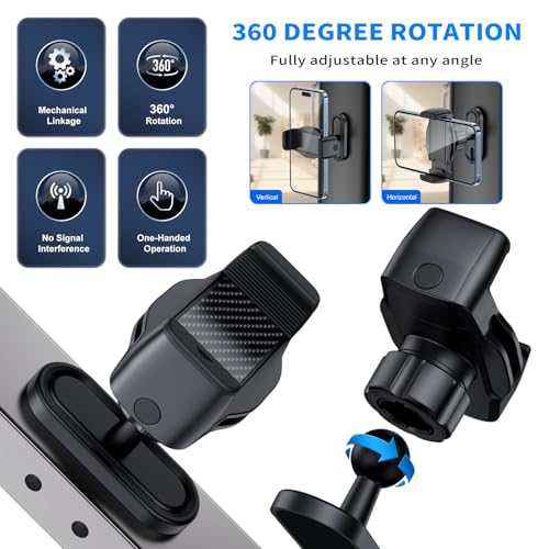 Magnetic Phone Holder for Gym - 360° Adjustable Magnet Phone Mount for Workout Recording, Compatible with iPhone 16/15/14/13/12, Android and Smartphone
