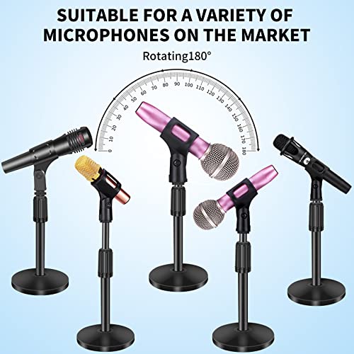 Small Desk Mic stand, Desktop Microphone Stand Adjustable Steel Table Mic Stand with Microphone Clip for Blue Yeti Snowball 10 Inch-14 Inch - size: 1 Pack （10-14 Inch）