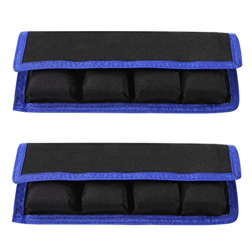 Meking DSLR Camera Battery Holder/Pouch/Case/Bag (4 Pocket) for AA Battery, Canon LP-E6 LP-E8 LP-E10 LP-E12 Battery, Nikon EN-EL14 EN-EL15 Battery, Sony NP-FW50 NP-F550 NP-FM500H Battery( 2Pcs ) - color: Blue 2pcs