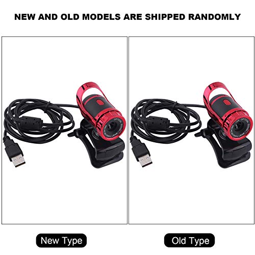 USB 2.0 0. Pixels Clipon Webcam,Clip on PC Camera,Plug and Play HD Web Camera with 360 Rotating Stand & Builtin Microphone for PC (Red) - color: Red