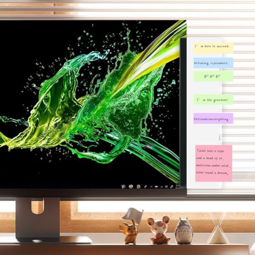 Monitor Memo Board 2Pcs Office Desk Accessories Computer Monitor Sticky Note Holder for Computer Screen Acrylic Desktop Memo Board for Women Men Home Office