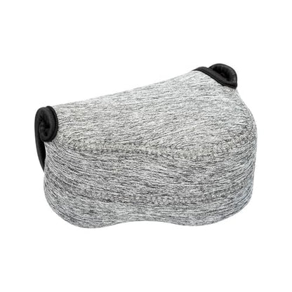 KIWIFOTOS Neoprene Camera Sleeve for Leica D-LUX 8 Sony ZV-E10 II A6400 | 6mm thick Neoprene Pouch for fits Camera≤4.7x2.9x3.4in. Anti Scratch. Touch-fastening flap. without strap - color: Neoprene Camera Case Gray