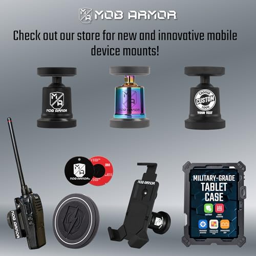 Mob Armor MobNetic Maxx MS - MagSafe Compatible Car Phone Mount w/ 90º Tilt, 360º Rotation & Durable Aluminum Build, Magnetic Holder for iPhone & Android Devices, USA Assembled - Bronze - color: Bronze