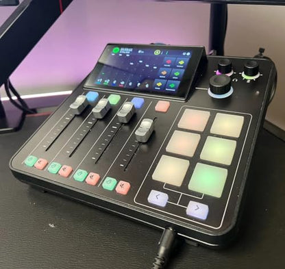 Desktop Audio Stand for Rodecaster Duo, 2.4 inch Rear Riser Elevation - Tool-Free Installation & Anti-Slip Base for Better Screen Viewing and Ventilation