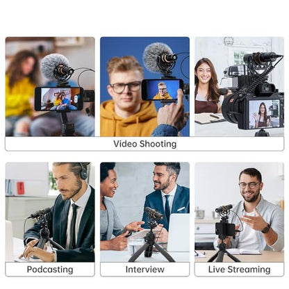 COMICA VM10 PRO Shotgun Microphone,USB C Mic for Camera, Smartphone, Tablet, PC.Ideal for Vlogging, Live Streaming,Recoding.Dual-Mode Video USB Shotgun Microphone with Gain Control - size: Comica VM10 Pro