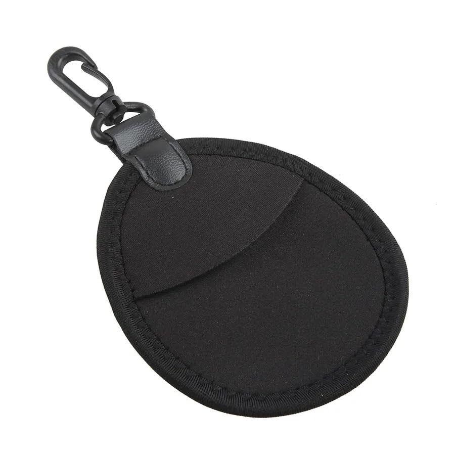 2 Pack Lens Filter Pouch Mini Storage Bag Sleeve Protective Case with Keychain Hook 2 Pockets For Camera CPL MC UV ND 25mm-77mm 43mm 46mm 49mm 52mm 55mm 58mm 62mm 67mm, Black