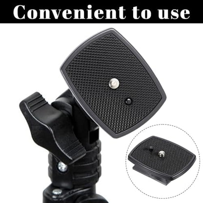 2 PCS Universal 43x43mm Quick Release Plate Set for Tripods, Camera Mounting Adapter Parts Replacement with Screws Camera Tripods Ball Head Quick Release Plate Replacement Quick-Release System