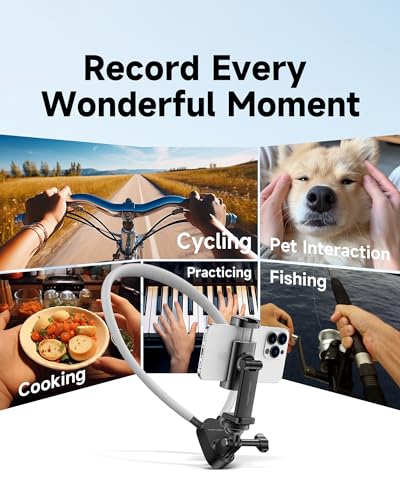Neck Phone Holder for Recording - POV/Vlog Phone Holder, Hands Free Selfie Neck Phone Mount Chest Video Filming for iPhone 16 15 14 13 Android Phones GoPro DJI, 𝐍𝐎 Magnetic Version - size: S7PRO NO Magnetic Version