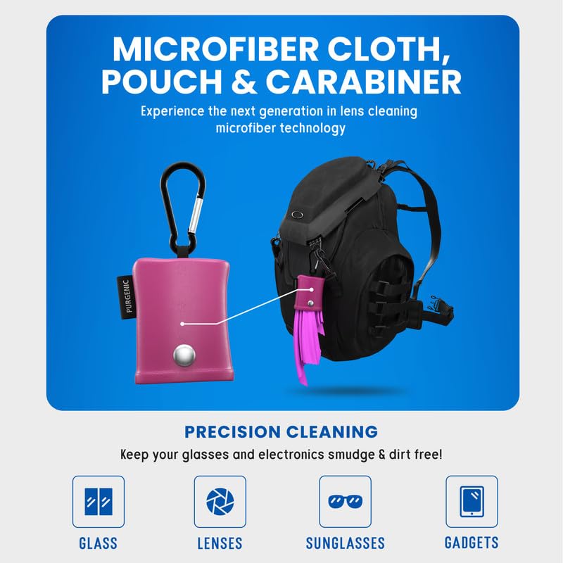 Microfiber Cloth & Glasses Wipes (6 Pack) Lens & Glasses Cleaning Cloth - Eye Glass Clean Cloths - Eyeglass Cleaning Cloth - Glass Cleaning Cloth - Camera Lenses & Gadget Delicate Screens - Pink - color: Pink, size: 6 Pack