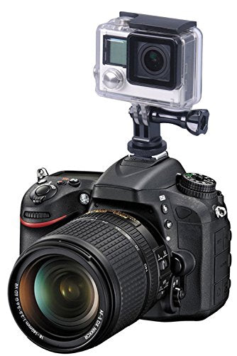 Smatree Full Aluminum Tripod Screw to DSLR Camera Flash Cold Shoe Mount Adapter Compatible for Gopro Hero 13/12/11/10/MAX/9/8/7/6/DJI OSMO Action 5 pro, Aluminum Shoe Mount Adapter