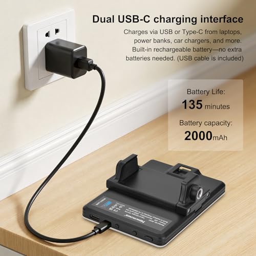 Newmowa 60 LED High Power Rechargeable Clip Fill Video Conference Light | with Front & Back Clip, Adjusted 3 Light Modes for Phone, iPhone, Android, iPad, Laptop, for Makeup, TikTok, Selfie, Vlog