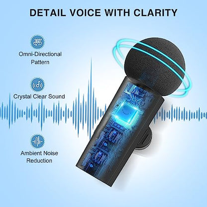 FIFINE Wireless Lavalier System with 2 Microphones, Lapel Mic Clear Sound for YouTube Video Interview Vlog, Dual Mini Mic with Type C Receiver for Android Phone/Tablet/Iphone15(USB C) Laptop-M8