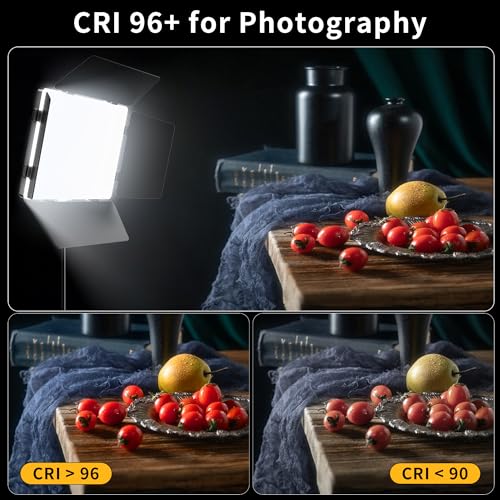 Pixel LED Video Light Panel Photography Camera Lighting 20W Bi-Color Dimmable 2500-6500K Led Studio Streaming Lights Photo Video Shooting (Battery Not Included)