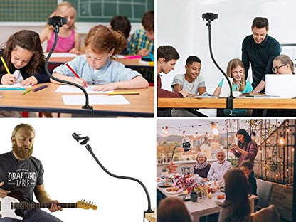 25'' Webcam-Stand Clamp Mount Holder Compatible with OBSBOT Tiny 3/Tiny 3 Lite/Tiny-2 Lite/Tiny 2/ Tiny SE/Meet 2/Meet SE/Meet Tair Ari Webcams