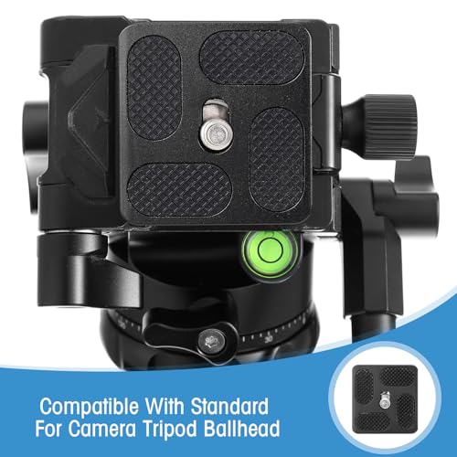 Frienda 2 Pieces Metal Quick Release Plate with 1/4''-20 Camera Screw Tripod Mount Plate Fits Standard for DSLR Camera Tripod Ball Head (Black,Pu40) - color: Black, style: PU40