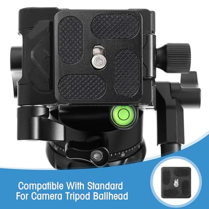 Frienda 2 Pieces Metal Quick Release Plate with 1/4''-20 Camera Screw Tripod Mount Plate Fits Standard for DSLR Camera Tripod Ball Head (Black,Pu40) - color: Black, style: PU40