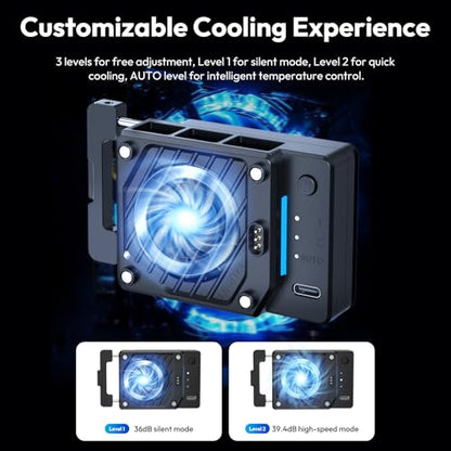ULANZI CU01 Camera Cooler Kit, for DSLR & Mirrorless, Semiconductor Cooling Fan: 3000mAh Magnetic Rechargeable Battery, 3 Speeds, Auto Temp Control for Video Recording (Battery+Cooler)