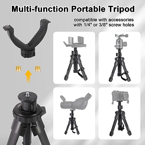 HUNTPAL Portable Shooting Stick Tripod Gun Rest | Portable, Adjustable Height, Compact Aluminum Construction, For Range Table Shooting Target Practice - color: Tripod-672: 7.5"-15"