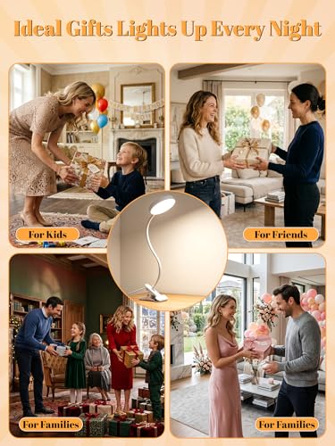 Clip on Lamp,10 RGB Colors+10 Brightness Clamp Light, 500 Lumen Bright Desk Lamp with Clamp, 72 LED Desk Light with USB Adapter, Clip on Reading Light for Bed/Headboard/Bedside Table/Bedroom/Dorm - color: White
