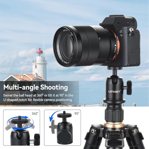 UTEBIT Mini Ball Head, 24mm Ball Head | 1/4" Hot Shoe, 360° Rotatable, Camera Mount Adapter - style: 24mm Ball Head