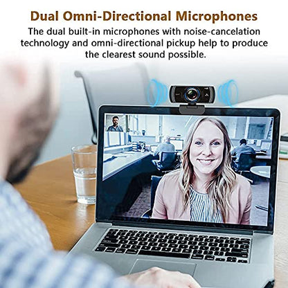 NexiGo N980P 1080P 60FPS Webcam with Microphone and Software Control, USB Computer Camera, Built-in Dual Noise Reduction Mics, 120° Wide-Angle for Zoom/Skype/FaceTime/Teams, PC Mac Laptop Desktop - style: Webcam 60FPS