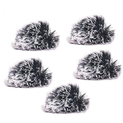 Ruittos 5 Packs Lavalier Microphone Wind Screen Furry Muffs Diameter 1cm Fits Most Lapel Clip Lav. Mini Lapel Microphone Dead Cat Windscreens (5 deadcats) - style: 5 deadcats