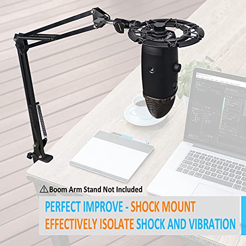 YOUSHARES Blue Yeti X Shock Mount, Latest Alloy Shockmount Reduces Vibration and Shock Noise Matching Boom Arm Mic Stand, Designed for Blue Yeti X Microphone - color: Shock Mount