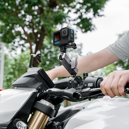 Suptig Camera Mount Super Clamp Pole Mount Tripod Clamp for Phon, Gopro Mission 1 Pro Gopro Hero 13 Hero 12 11 10 9 8 7 6 5, Gopro max2, Insta 360, DJI osmo Canon DSLR etc.