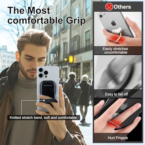 Magnetic Phone Tripod Stand, Portable Mini Selfie Stick for iPhone 17/16/15/14/13/12 & MagSafe, Aluminum Angle-Adjustable Foldable Strong Magnet Phone Holder, Travel Essentials - color: Charcoal Black