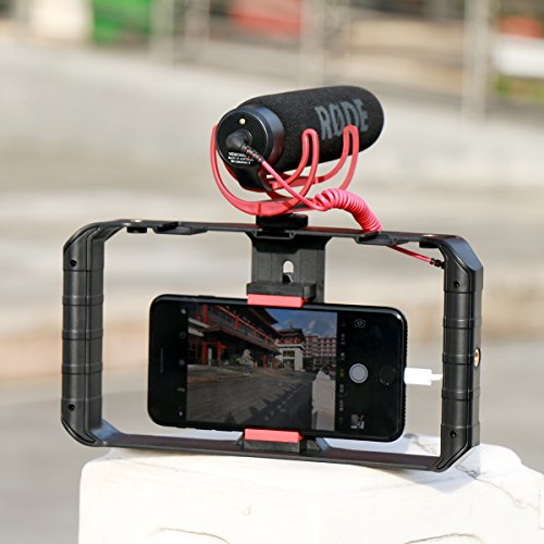 Ulanzi U Rig Pro Video Rig for iPhone, Phone Stabilizer Rig w Triple Cold Shoe Mount,Phone Tripod Mount for iPhone 16 15 14 13 12 11 Pro Max XS Max X 8 plus OnePlus 7 Pro Samsung Google Pixel Vlogging