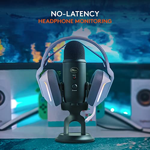 Logitech Creators Blue Yeti USB Microphone for PC, Mac, Gaming, Recording, Streaming, Podcasting, Studio and Computer Condenser Mic with Blue VO!CE effects, 4 Pickup Patterns, Plug and Play - Blackout | Blue Vo!ce Effects, 4 Pickup Patterns, Plug and Play