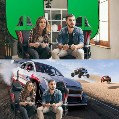 Green Screen Portable,Heorryn 3x5ft Green Blue Screen Chair Backdrop Kit Background Double Sided Pop Up Chroma Key for Photography,Live Streaming Gaming Zoom Video Chats Parties and Meeting