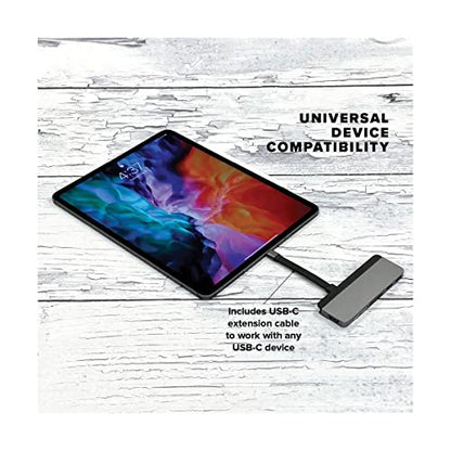HyperDrive Duo 7-in-2 MacBook USB C Hub — for Mac w/Dual Ports, 4K60Hz HDMI, 40Gbps USB-C 100W Power Delivery, USB-A, SD/MicroSD, Magnetic Mount — (Silver)