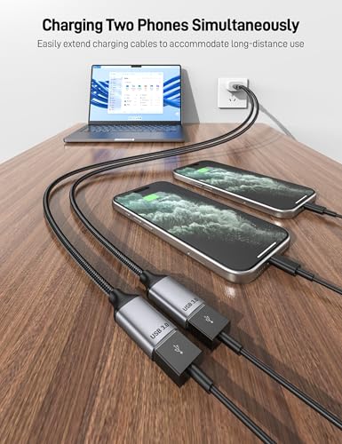 3.3Ft USB 3.0 Male to Dual USB Female Splitter Cable, A Male to 2 Female Extension Cable Support Charging and Data Transfer for Mac, Xbox. - size: 3.3FT