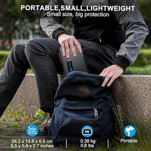 Lekufee Travel Waterproof Hard Case for Gopro Hero 13/12 / 11/10 / 9, Hero 4K, LIT Hero, Media Mod, and Other Accessories(Case & Bag Only)