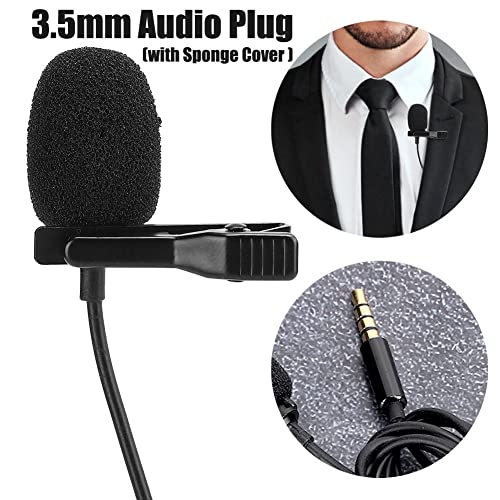 Mobile Phone Microphone,Pocket Phone Mini Recording Karaoke,Small Tie-Clip Microphones,for, Android Smartphone, SLR Camera, Tablet, Computer PC, Hands