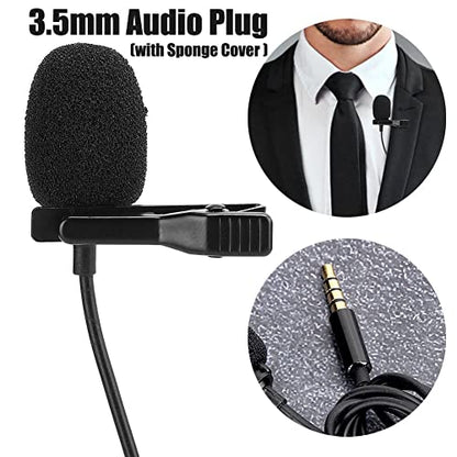 Mobile Phone Microphone,Pocket Phone Mini Recording Karaoke,Small Tie-Clip Microphones,for, Android Smartphone, SLR Camera, Tablet, Computer PC, Hands