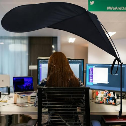 Comastbo 65" office cubicle desk shade,designed for light sensitive workers,idea for office cubicles and orginal desk canopy,block overhead light Black(Patent pending) - size: 65 inches