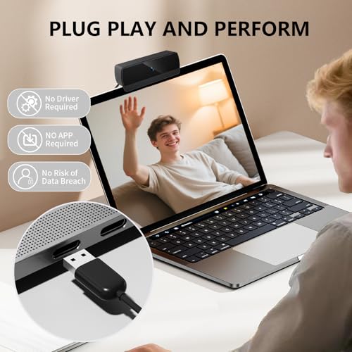 1080P HD Webcam, USB Plug & Play Computer Camera, Auto Low-Light Streaming Camera, Noise-Canceling Microphone Web cam - for Video on Laptop & Desktop - style: 1080P webcam