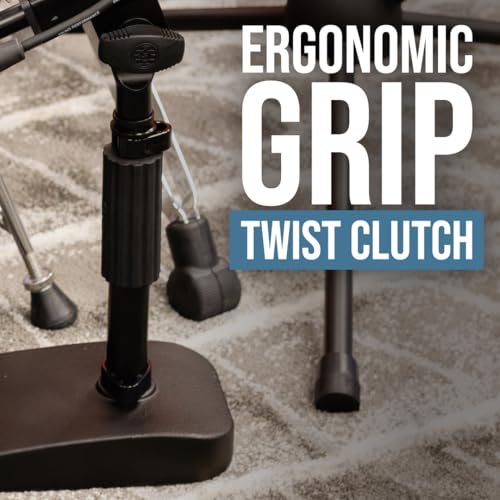 Shure by Gator Compact, Low Profile Mic Stand with Single-Section Boom; (SH-DESKTOP2) - style: Single Section Boom
