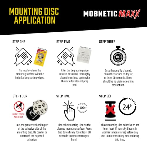 Mob Armor MobNetic Maxx MS - MagSafe Compatible Car Phone Mount w/ 90º Tilt, 360º Rotation & Durable Aluminum Build, Magnetic Holder for iPhone & Android Devices, USA Assembled - Bronze - color: Bronze