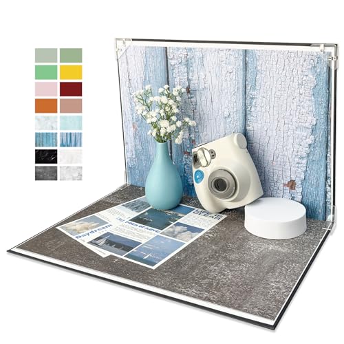 Photo Backdrop Board Studio Kit with 8PCS 16Patterns Food Photography Small Portable Photo Setting Casual Item Photography 16.5 * 11.5 Inch - color: Multi