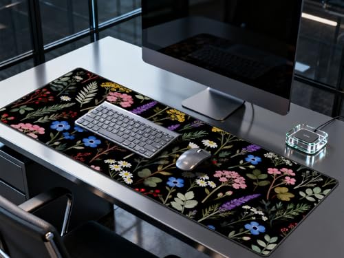 Rinaze Large Gaming Mouse Pad, Extended Mousepad with Superior Micro-Weave Cloth, Comfortable Desk Mat for Gamer, Office and Home 900x400 mm - color: Grey
