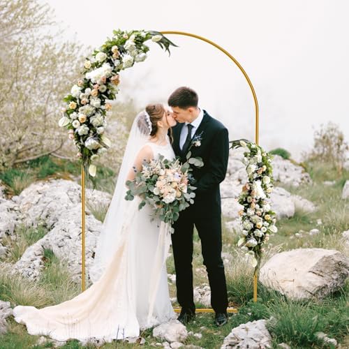 Quick Assembly 7.2FT Arch Backdrop Stand for Parties, Balloon Arch Stand, Wedding Arch Backdrop Stand, Lightweight & Sturdy for Birthday, Gradutation, Birdal Shower, Baby Shower, Anniversary, Wedding, New Year - size: 7.2FT-O