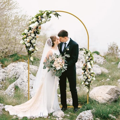 Quick Assembly 7.2FT Arch Backdrop Stand for Parties, Balloon Arch Stand, Wedding Arch Backdrop Stand, Lightweight & Sturdy for Birthday, Gradutation, Birdal Shower, Baby Shower, Anniversary, Wedding, New Year - size: 7.2FT-O