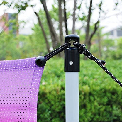 Adjustable Banner Pole Holder with Stake Outdoor Horizontal Banner Post Stand for 10'W X 3'H Banner,Advertising Displays Stand Yard Sign Displays with Carrying Bag (Hardware only)